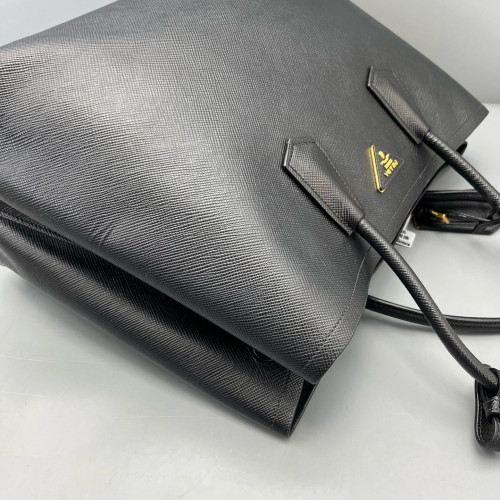 Prada Large Double Bag Saffiano Calfskin Black