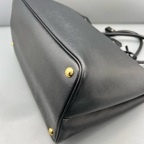 Prada Large Double Bag Saffiano Calfskin Black