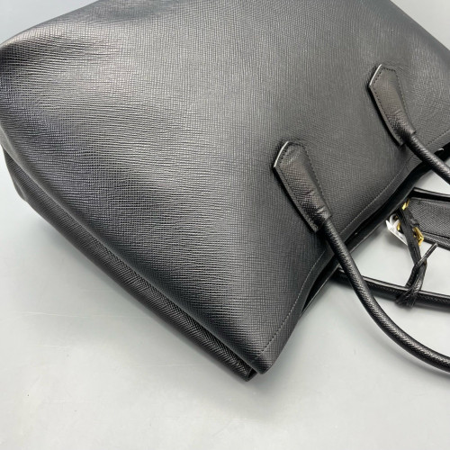 Prada Large Double Bag Saffiano Calfskin Black