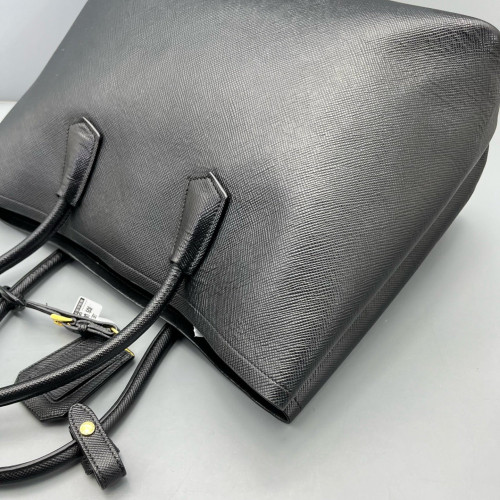 Prada Large Double Bag Saffiano Calfskin Black