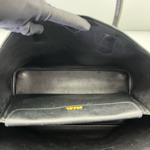 Prada Large Double Bag Saffiano Calfskin Black
