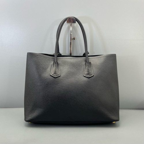 Prada Large Double Bag Saffiano Calfskin Black