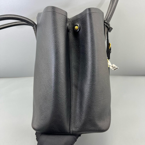 Prada Large Double Bag Saffiano Calfskin Black