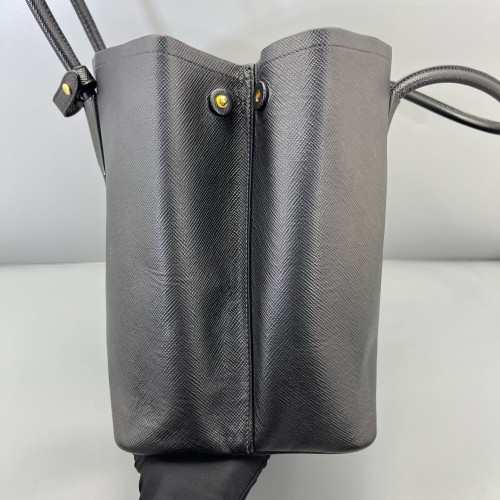 Prada Large Double Bag Saffiano Calfskin Black