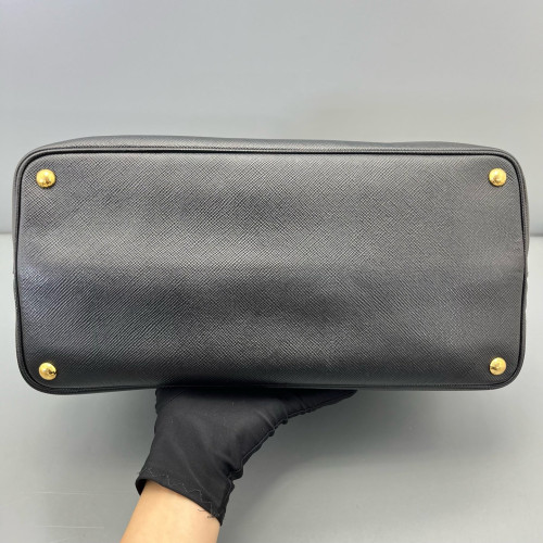 Prada Large Double Bag Saffiano Calfskin Black