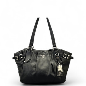 Prada Tote Bag Calfskin Black
