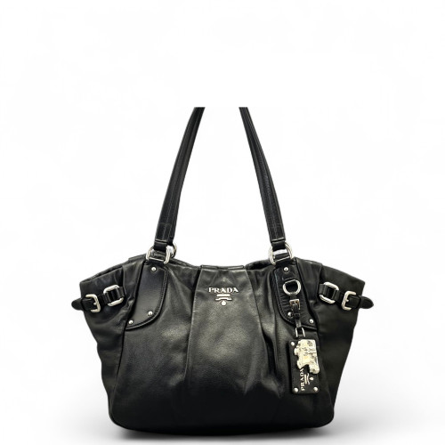Prada Tote Bag Calfskin Black