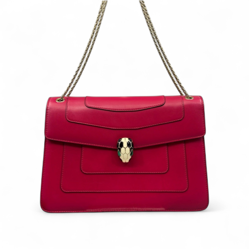 Bvlgari Large Serpenti Forever Shoulder Bag Calfskin Fuchsia
