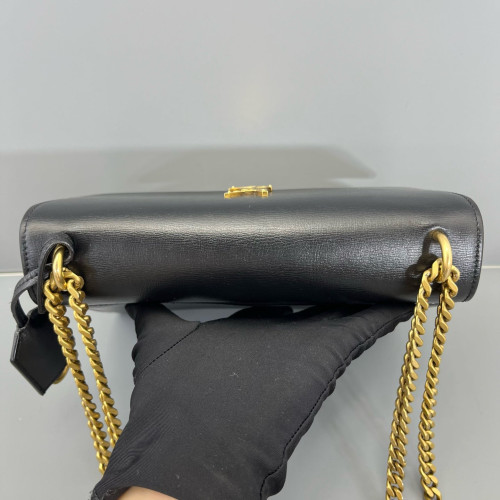 Yves Saint Laurent Medium Sunset Calfskin Black