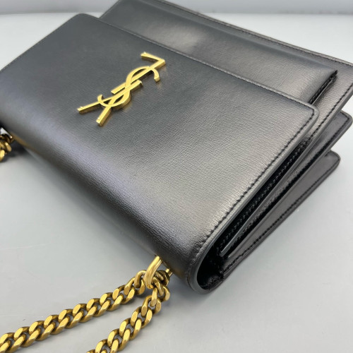 Yves Saint Laurent Medium Sunset Calfskin Black