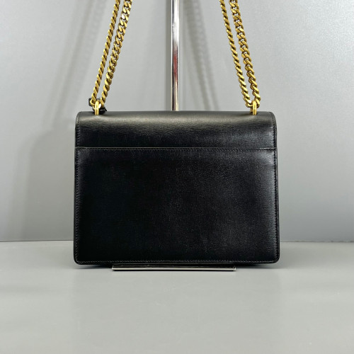 Yves Saint Laurent Medium Sunset Calfskin Black