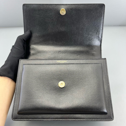 Yves Saint Laurent Medium Sunset Calfskin Black