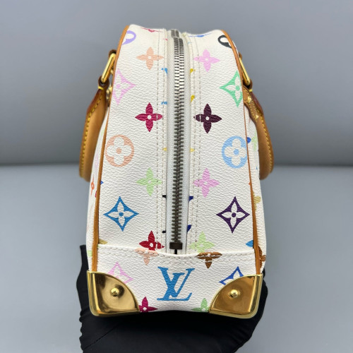 Louis Vuitton Trouville Handbag Monogram Multicolor White