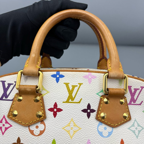 Louis Vuitton Trouville Handbag Monogram Multicolor White
