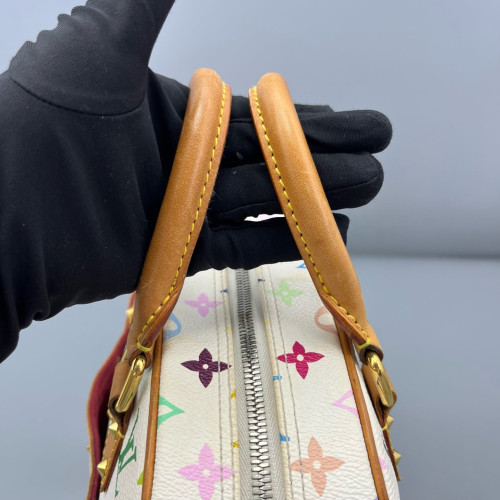 Louis Vuitton Trouville Handbag Monogram Multicolor White