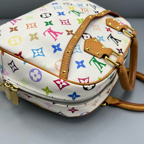 Louis Vuitton Trouville Handbag Monogram Multicolor White