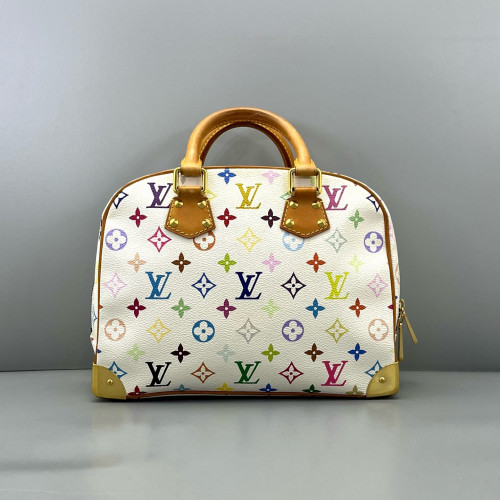 Louis Vuitton Trouville Handbag Monogram Multicolor White