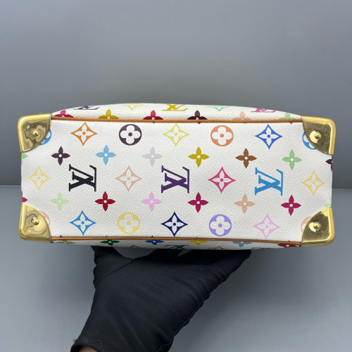 Louis Vuitton Trouville Handbag Monogram Multicolor White