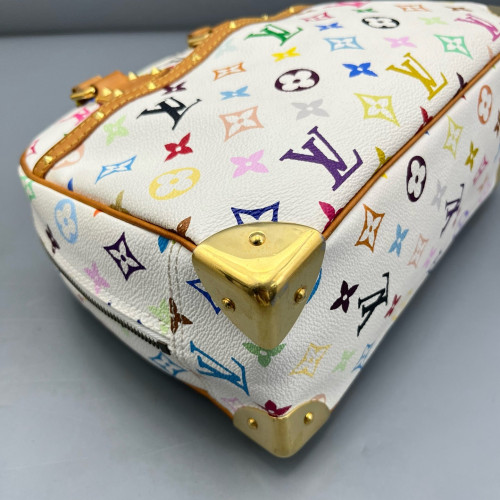 Louis Vuitton Trouville Handbag Monogram Multicolor White