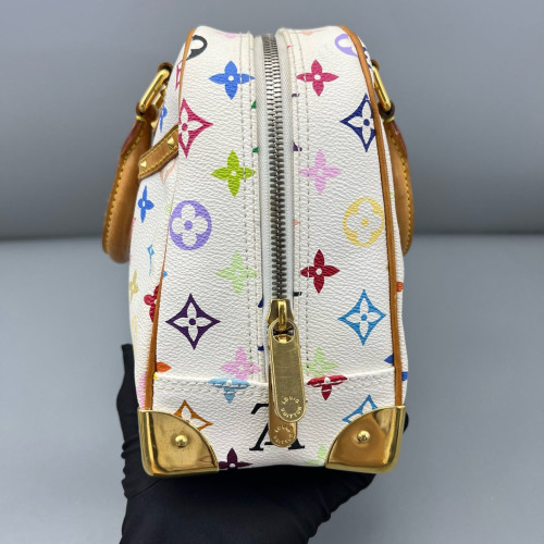 Louis Vuitton Trouville Handbag Monogram Multicolor White