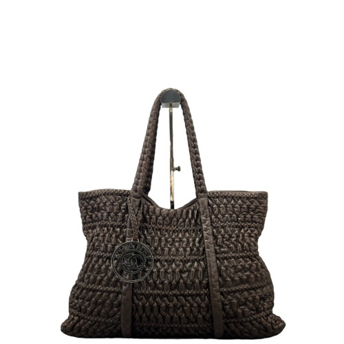 Chanel Gaufre Tote Bag Calfskin Brown