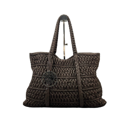 Chanel Gaufre Tote Bag Calfskin Brown