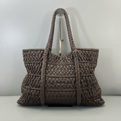 Chanel Gaufre Tote Bag Calfskin Brown