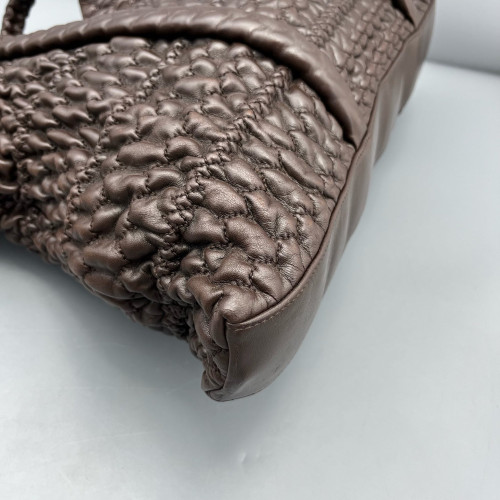 Chanel Gaufre Tote Bag Calfskin Brown