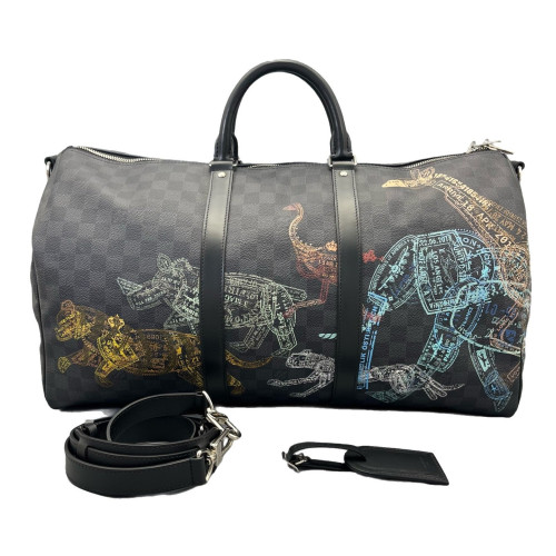 Louis Vuitton Keepall Bandouliere 50 Damier Graphite Black