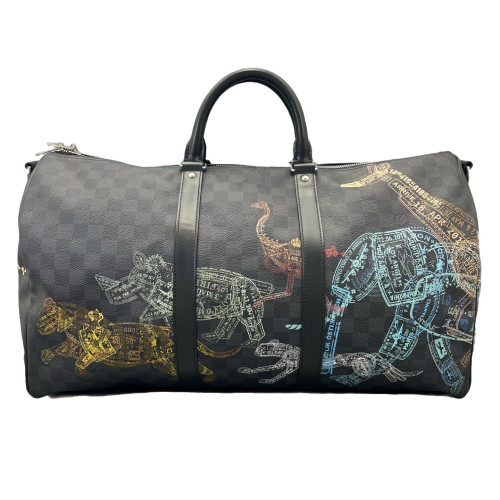 Louis Vuitton Keepall Bandouliere 50 Damier Graphite Black