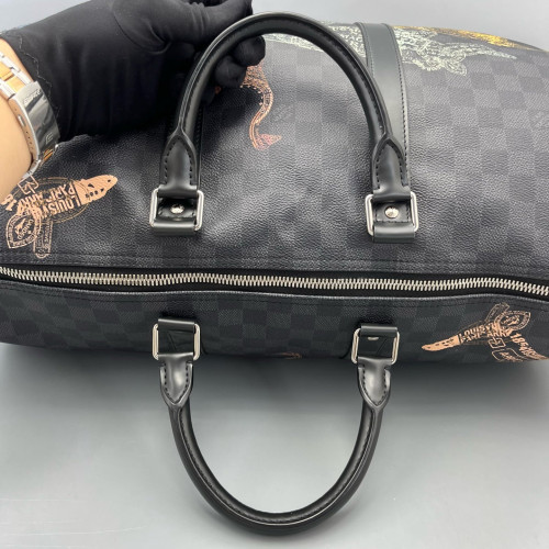 Louis Vuitton Keepall Bandouliere 50 Damier Graphite Black