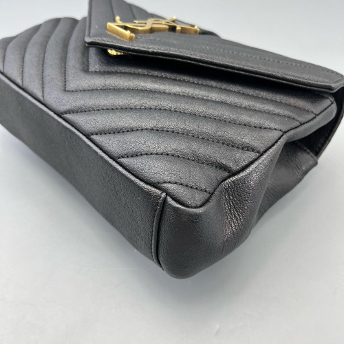 Yves Saint Laurent Medium College Calfskin Black