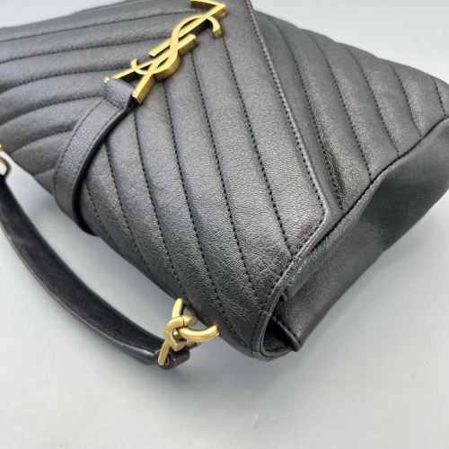 Yves Saint Laurent Medium College Calfskin Black