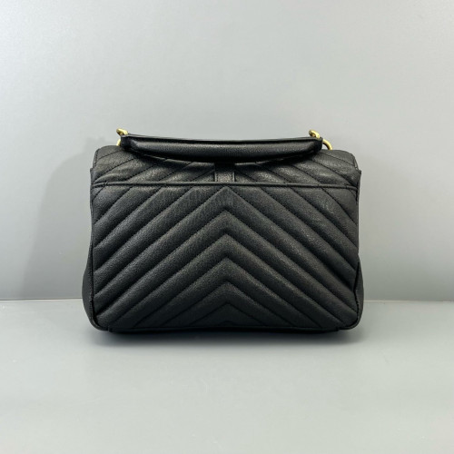 Yves Saint Laurent Medium College Calfskin Black