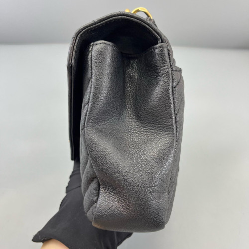 Yves Saint Laurent Medium College Calfskin Black