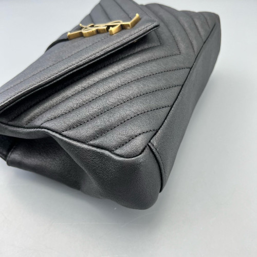 Yves Saint Laurent Medium College Calfskin Black