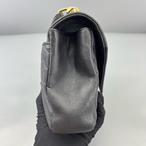 Yves Saint Laurent Medium College Calfskin Black