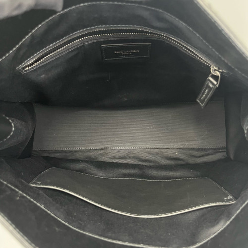Yves Saint Laurent Medium Niki Shopping Tote Pull Up Leather Black Yves Saint Laurent Medium Niki Shopping Tote Pull Up Leather Black