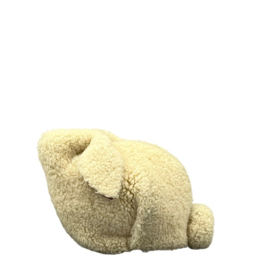 Loewe Bunny Shoulder Bag Faux Fur White Brown Loewe Bunny Shoulder Bag Faux Fur White Brown