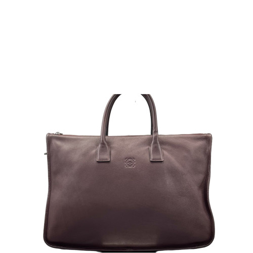 Loewe Briefcase Calfskin Burgundy