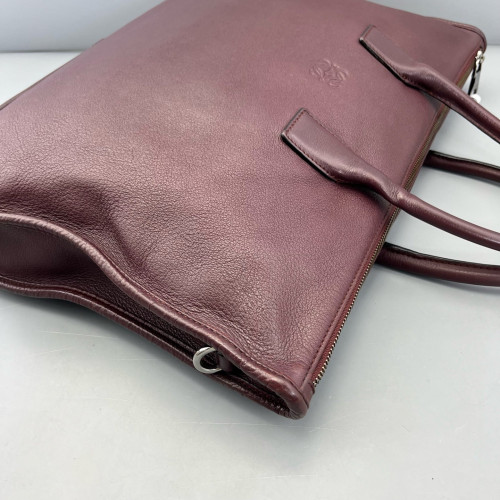 Loewe Briefcase Calfskin Burgundy