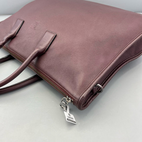 Loewe Briefcase Calfskin Burgundy