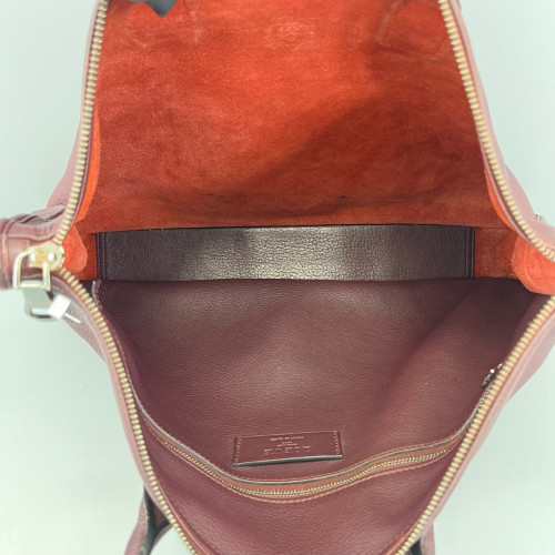 Loewe Briefcase Calfskin Burgundy