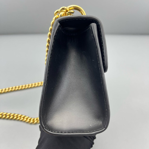 Gucci Small Padlock Shoulder Bag Guccissima Black