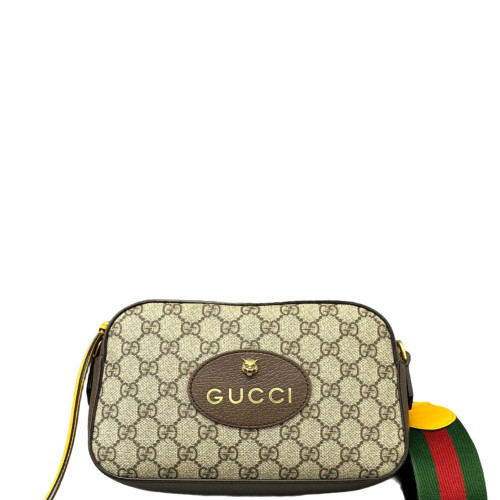 Gucci Neo Vintage Shoulder Bag GG Supreme Monogram Beige Ebony