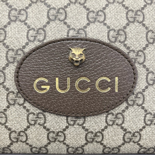Gucci Neo Vintage Shoulder Bag GG Supreme Monogram Beige Ebony