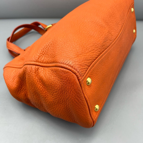 Miu Miu Tote Bag Grained Calfskin Orange