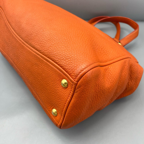 Miu Miu Tote Bag Grained Calfskin Orange