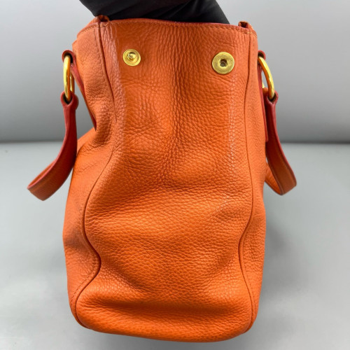 Miu Miu Tote Bag Grained Calfskin Orange