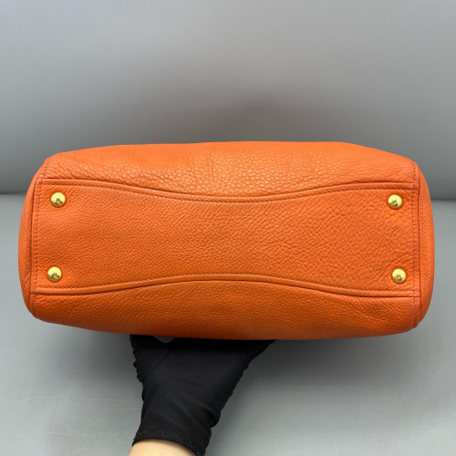 Miu Miu Tote Bag Grained Calfskin Orange